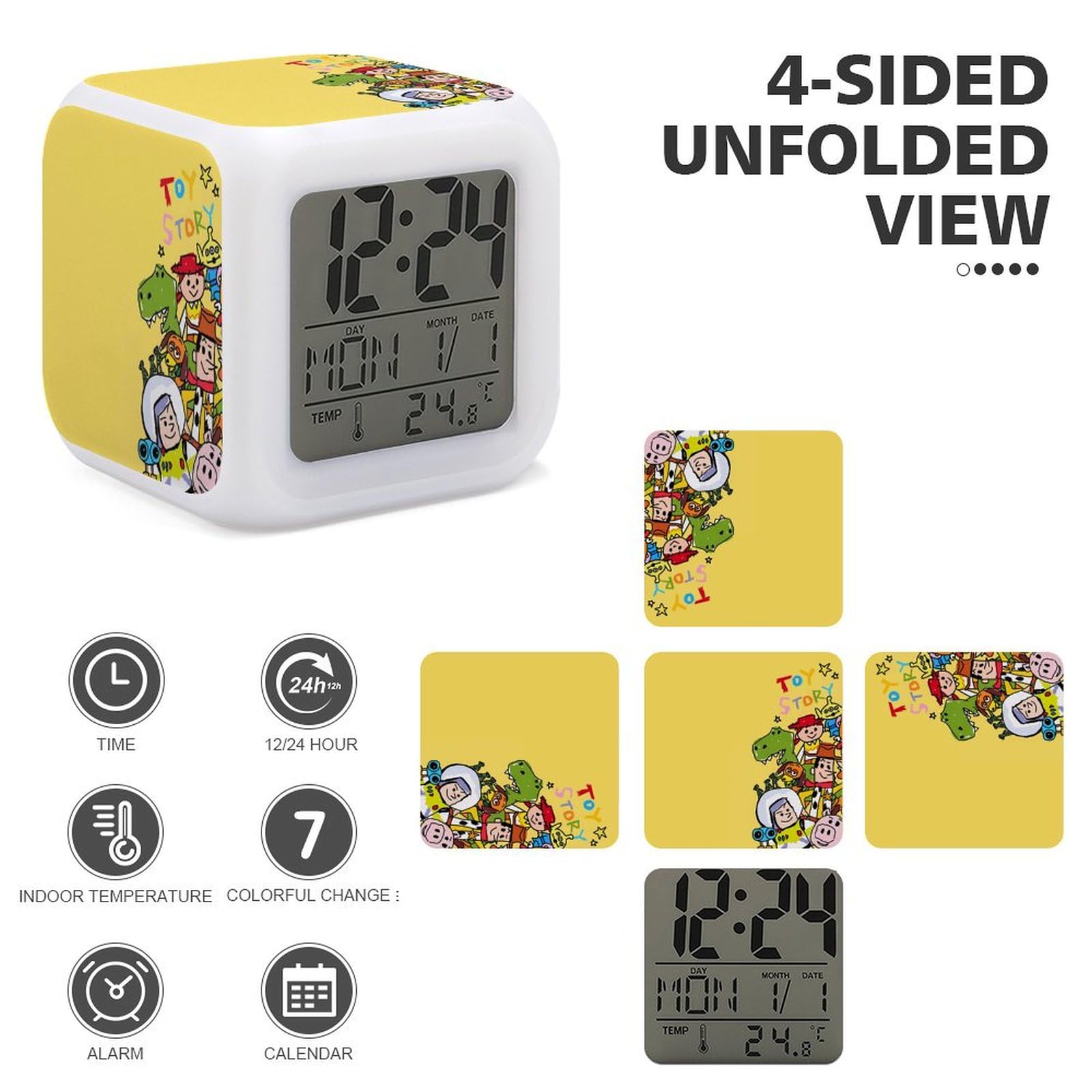 Amazon.co.jp: トイストーリー 目覚まし時計 デジタル置き時計 温度